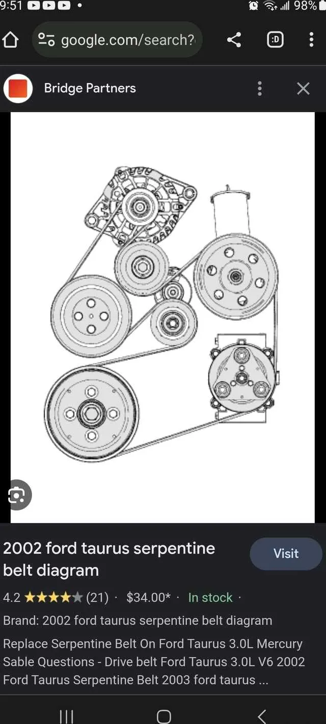 01 ford taurus belt diagram