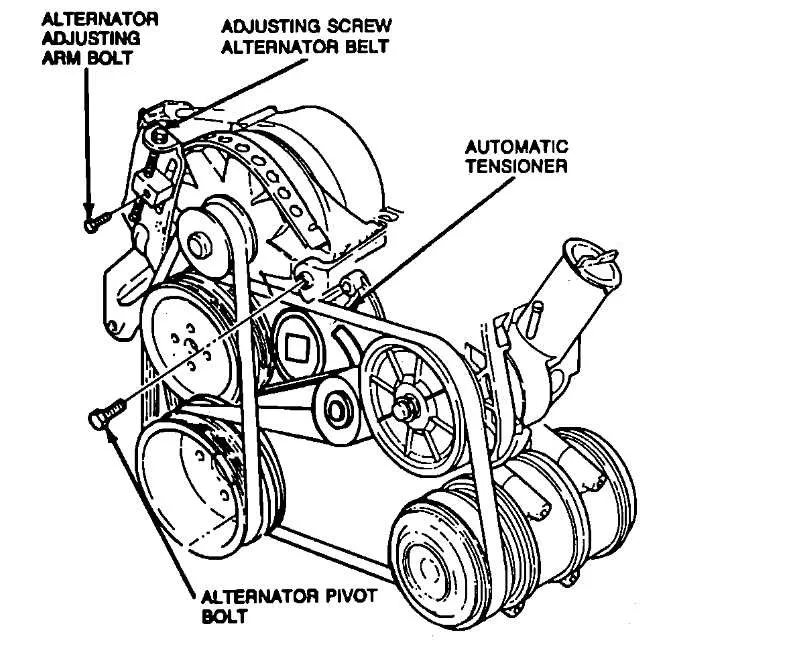 01 ford taurus serpentine belt diagram