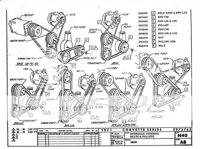 1985 chevy 350 belt diagram