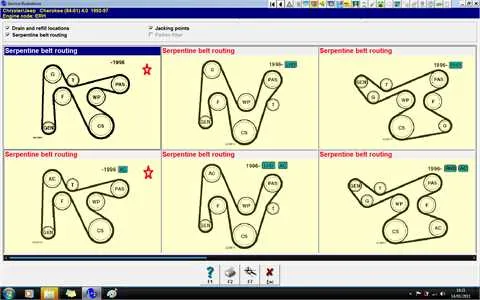 2000 jeep wrangler belt diagram