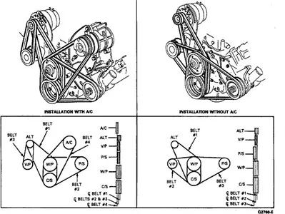 2002 ford 7.3 diesel serpentine belt diagram