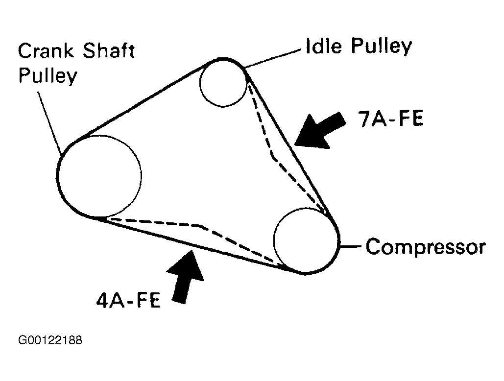 2003 toyota corolla serpentine belt diagram