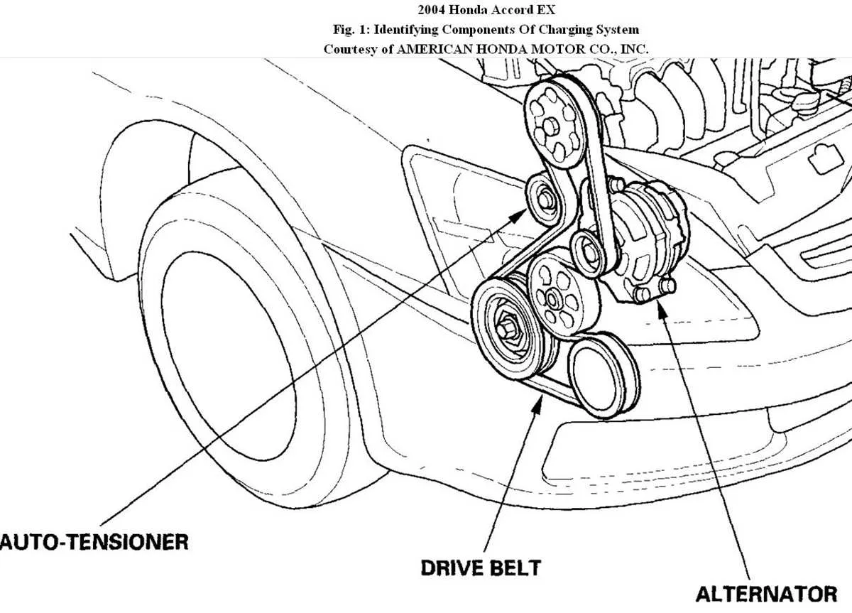 2004 honda civic belt diagram