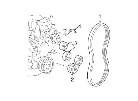2004 pontiac grand prix motor diagram belts and pulley system