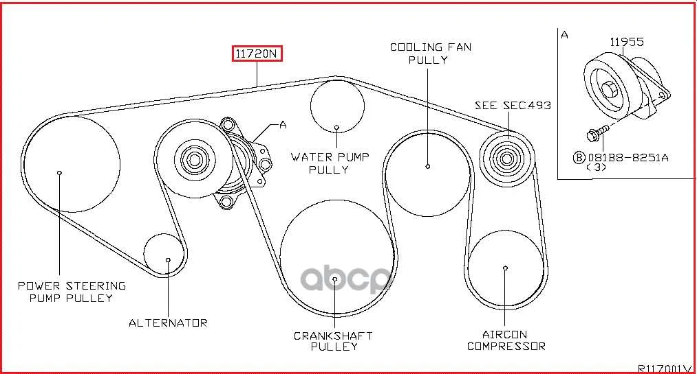 2005 nissan pathfinder belt diagram