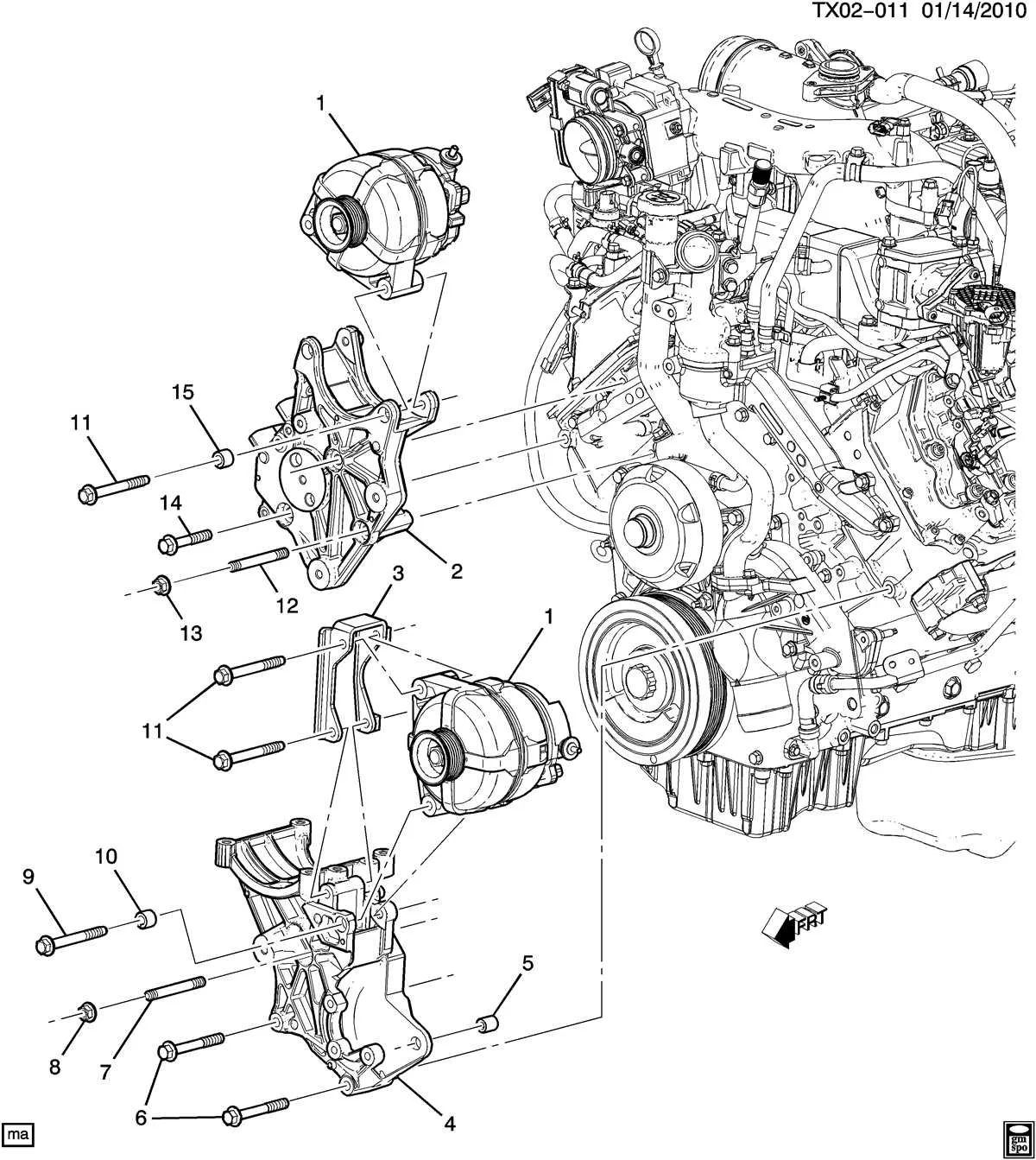 2005 duramax belt diagram