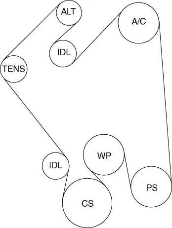 2006 5.7 hemi belt diagram