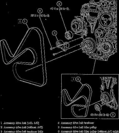 2006 ford escape belt diagram