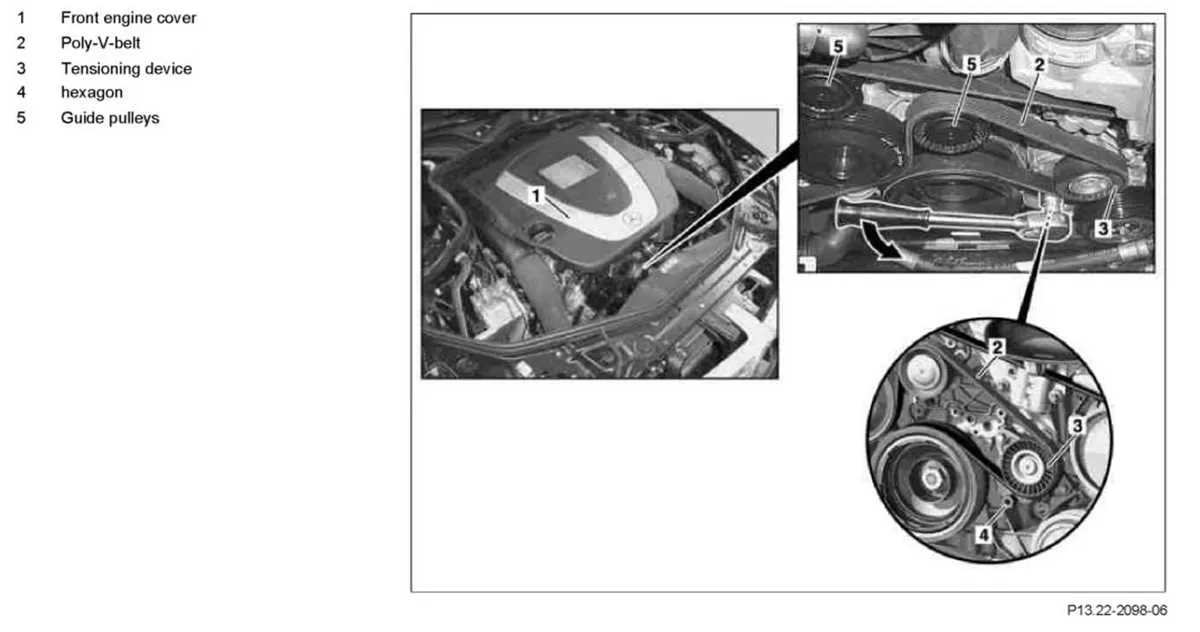 2006 mercedes c230 serpentine belt diagram