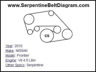 2006 nissan frontier 2.5 serpentine belt diagram