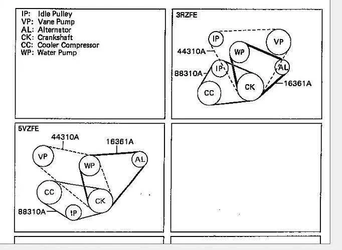 2006 toyota tacoma belt diagram