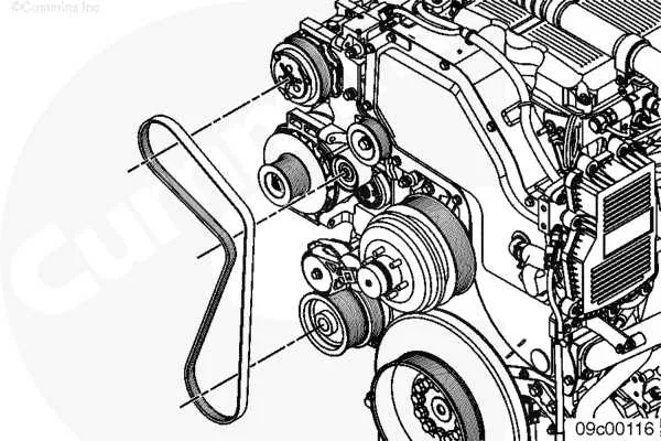 2007 5.9 cummins belt diagram