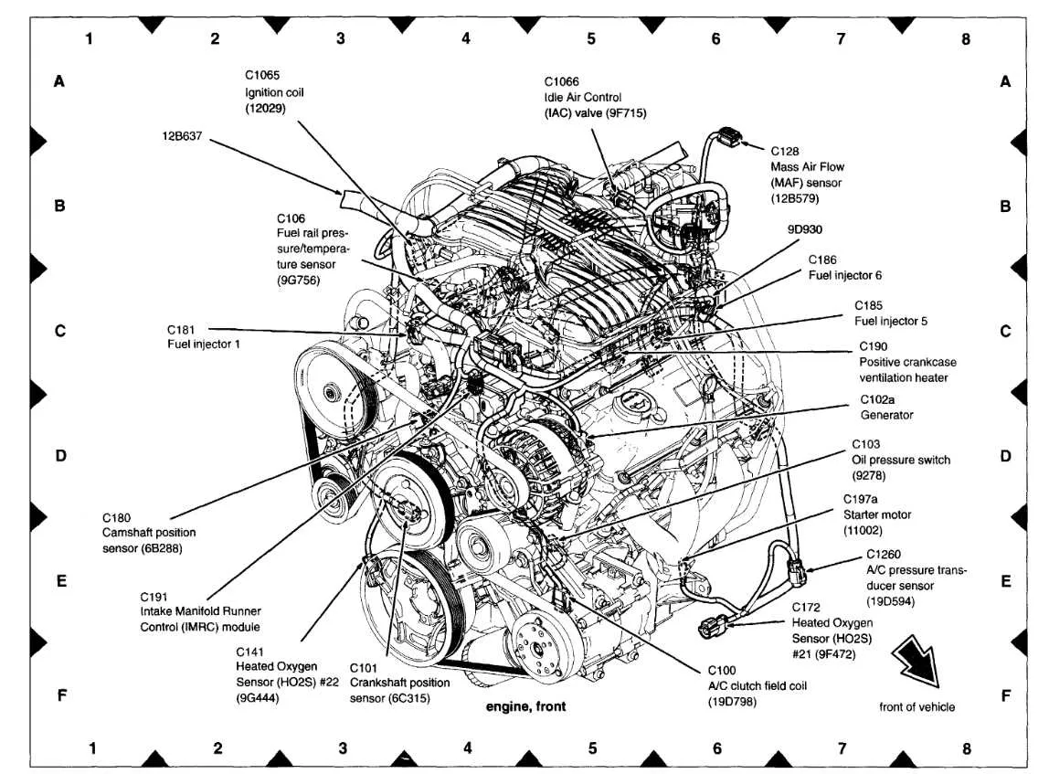 2007 ford escape 2.3 serpentine belt diagram