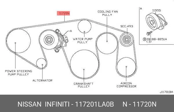 2007 infiniti g35 serpentine belt diagram
