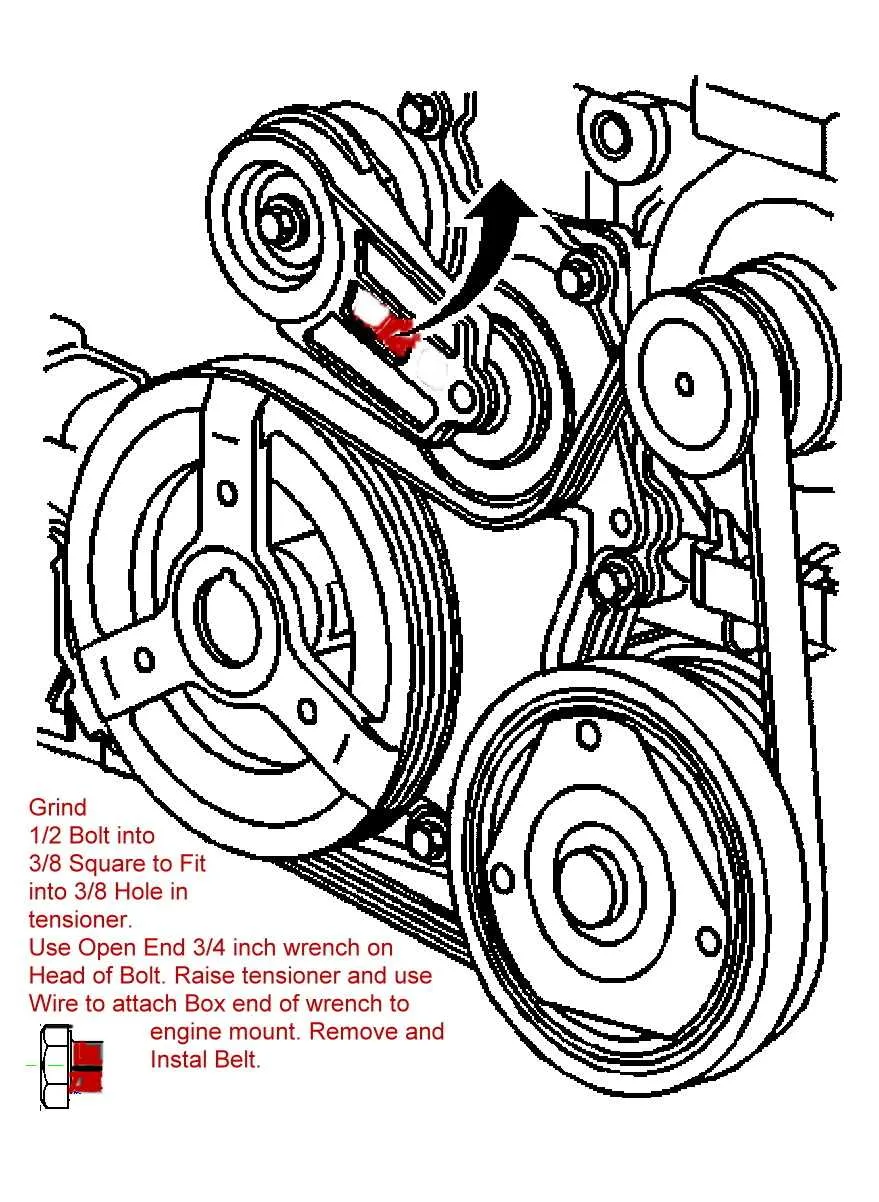 2007 saturn aura serpentine belt diagram