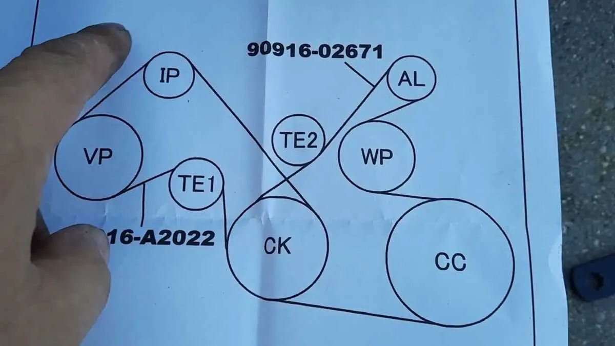 2007 toyota camry serpentine belt diagram