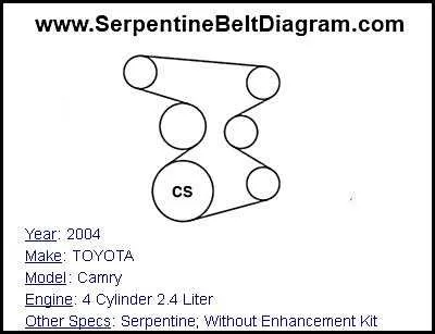 2007 camry drive belt diagram