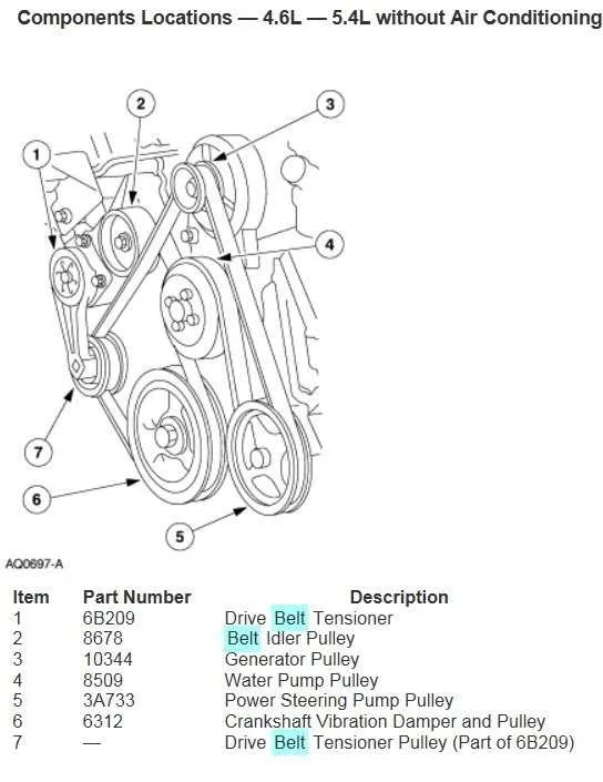 2007 ford f150 4.6 serpentine belt diagram
