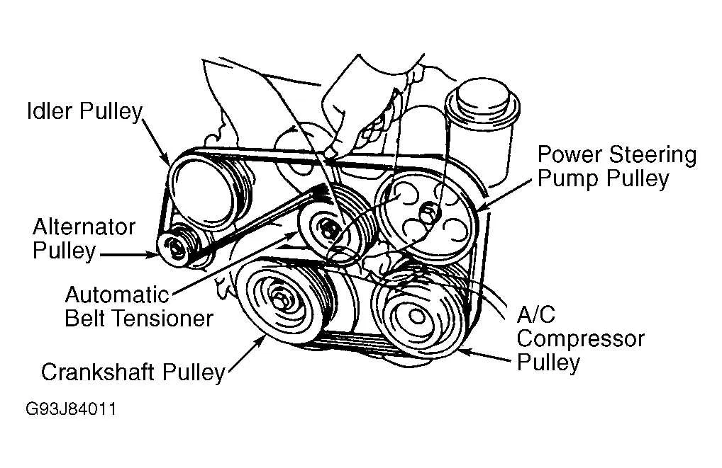 2007 toyota camry drive belt diagram