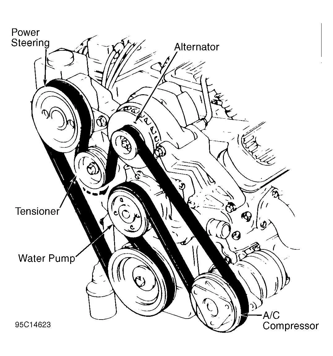 2008 buick lacrosse serpentine belt diagram