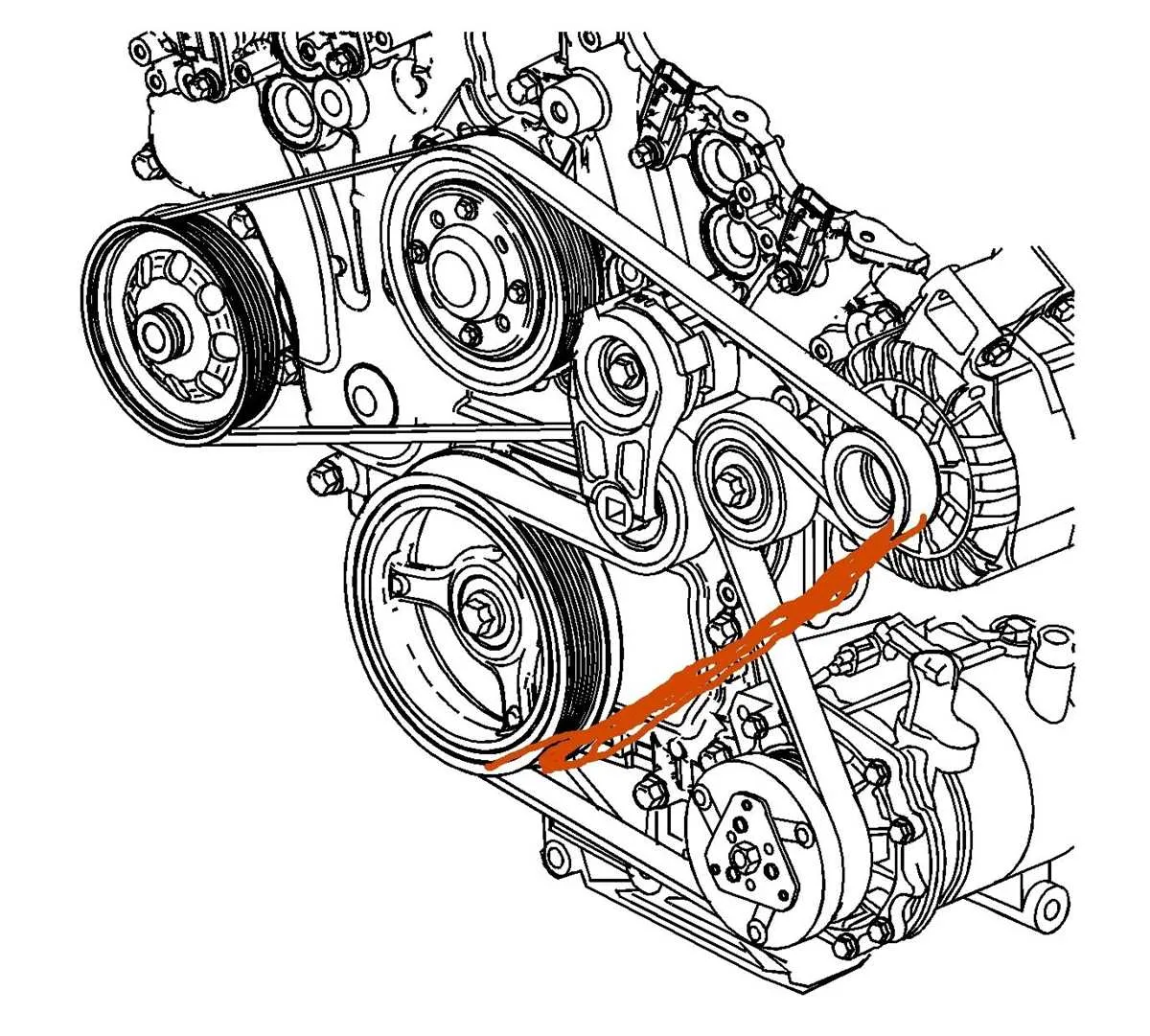 2008 chevy equinox serpentine belt diagram