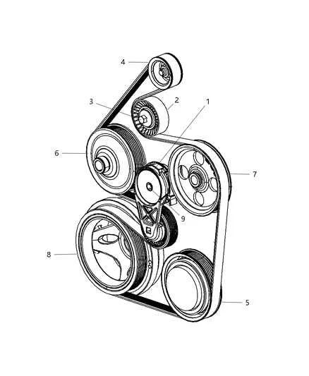 2008 dodge ram 1500 belt diagram