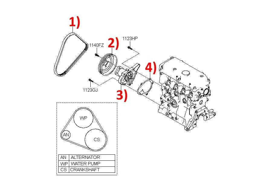 2008 kia spectra belt diagram