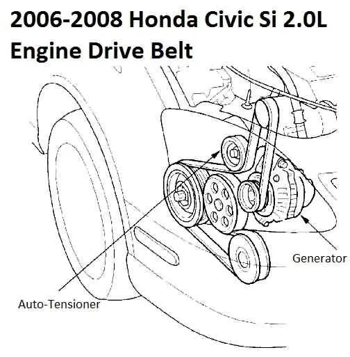 2008 honda accord serpentine belt diagram