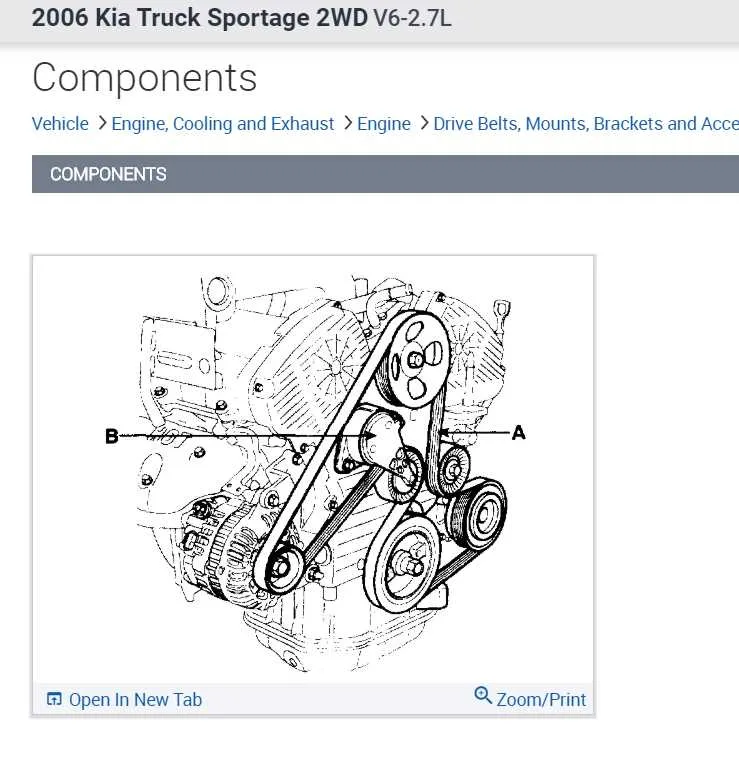 2008 kia sedona serpentine belt diagram