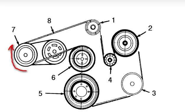 2008 mercury mariner serpentine belt diagram