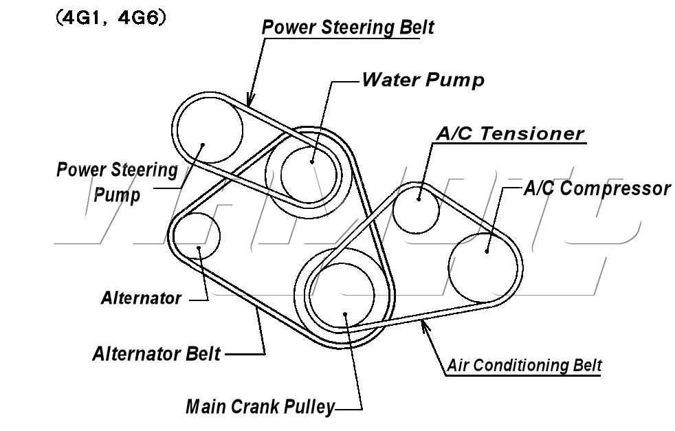 2008 mitsubishi lancer serpentine belt diagram
