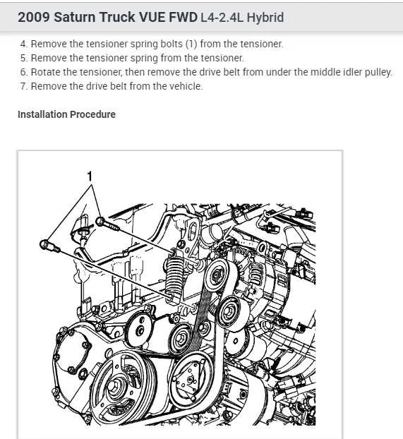2009 saturn vue 3.6 serpentine belt diagram
