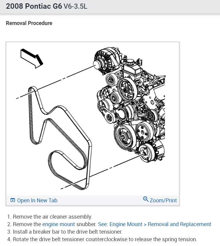 2009 chevy impala 3.5 belt diagram