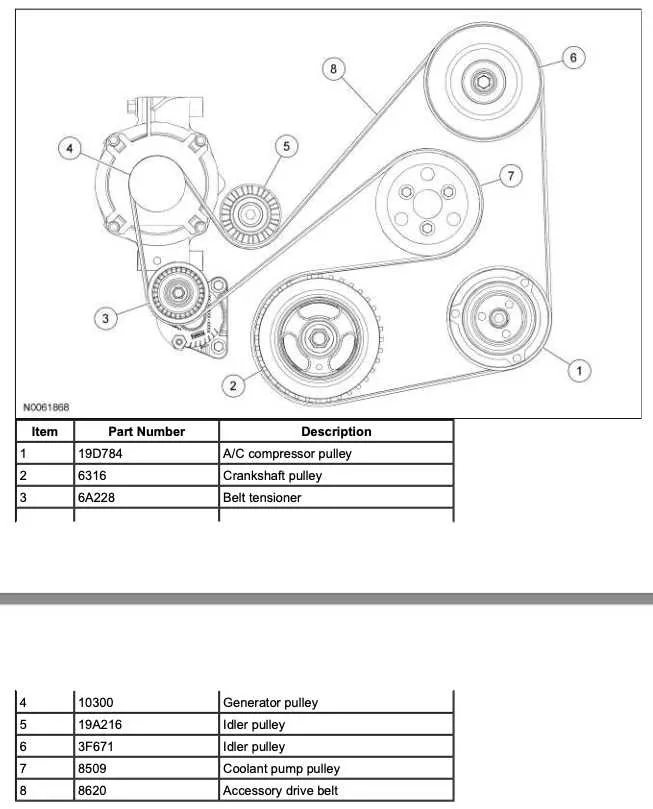 2009 ford escape belt diagram