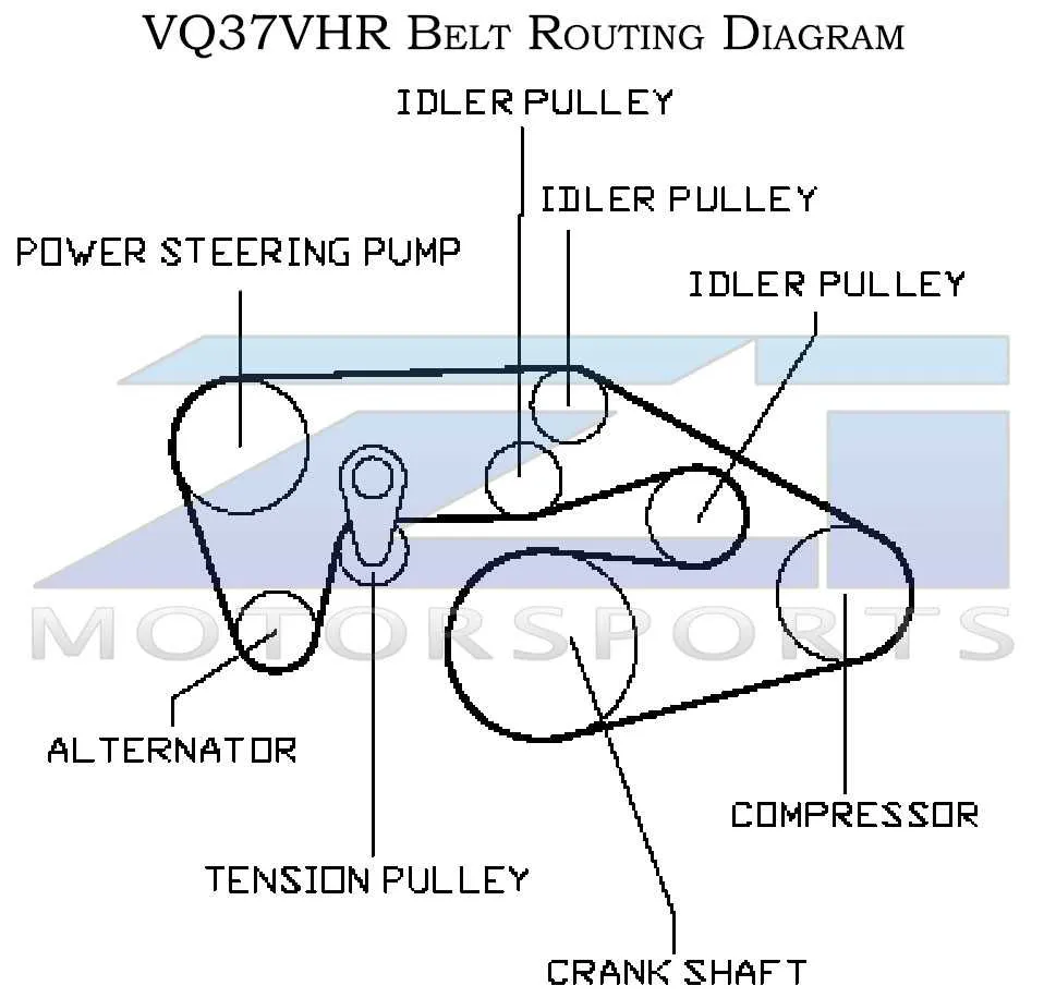2009 infiniti g37 belt diagram