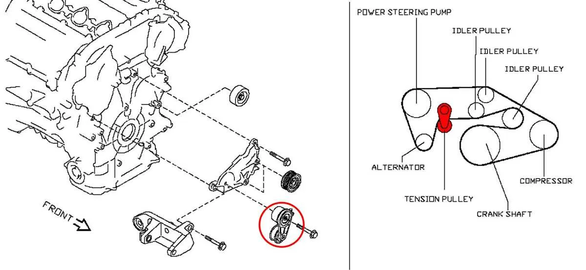 2009 infiniti g37 serpentine belt diagram