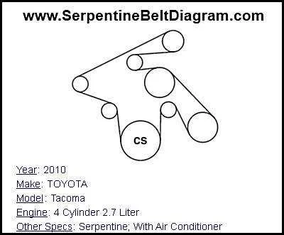 2009 toyota sienna serpentine belt diagram