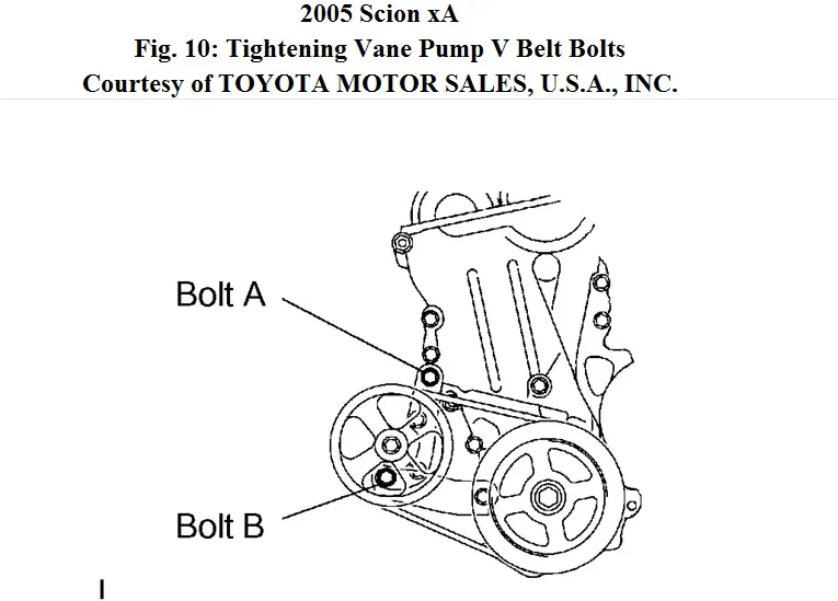 2010 scion xb serpentine belt diagram