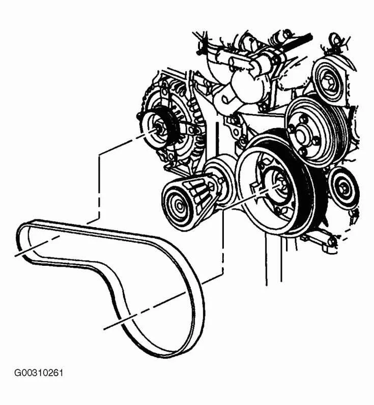 2010 cadillac srx serpentine belt diagram