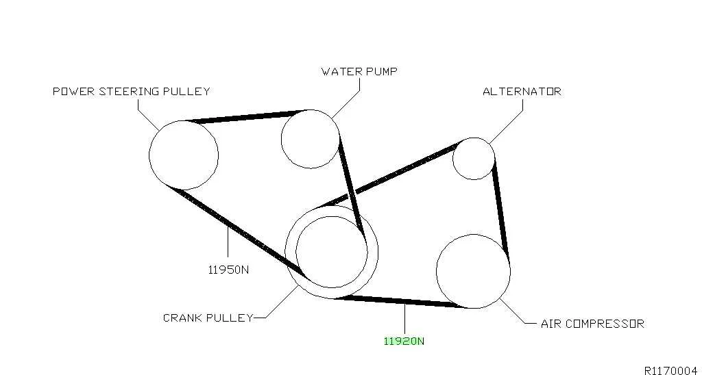 2010 nissan sentra serpentine belt diagram
