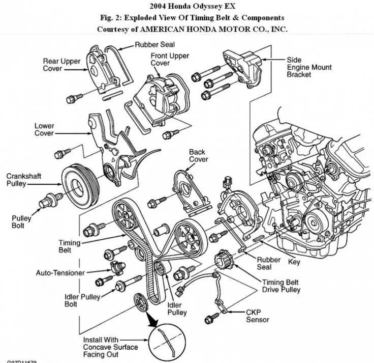 2011 honda accord v6 serpentine belt diagram