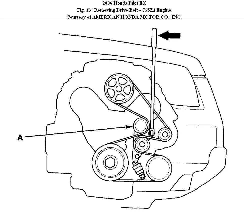 2011 honda pilot serpentine belt diagram