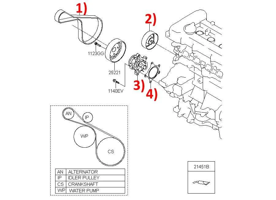 2011 kia sportage belt diagram
