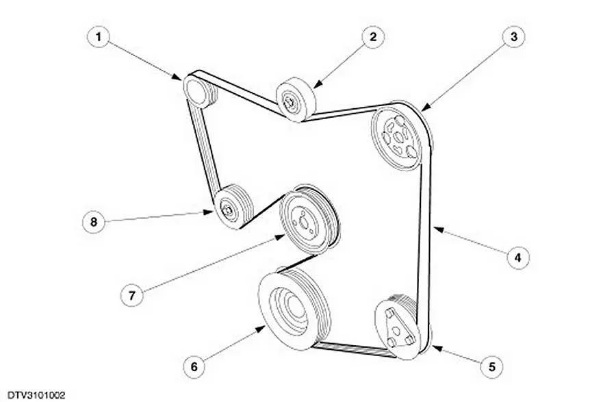 2011 ford fiesta serpentine belt diagram