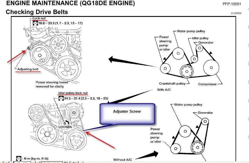 2011 nissan sentra serpentine belt diagram