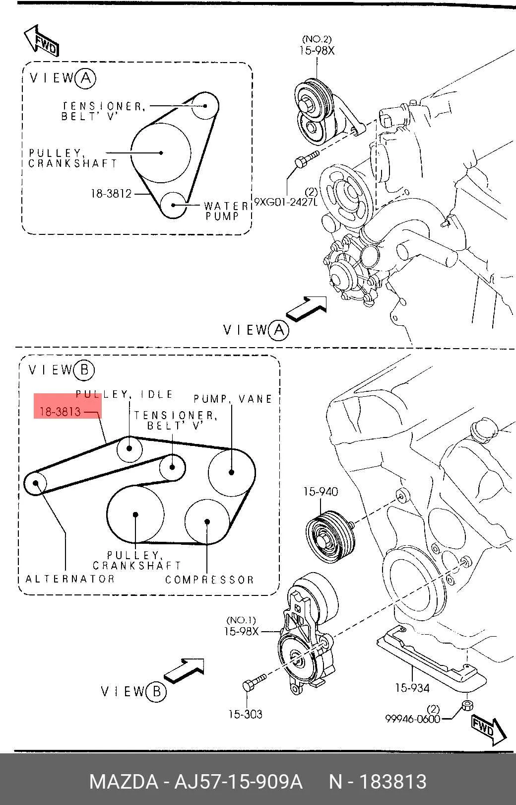 2012 mazda 6 serpentine belt diagram