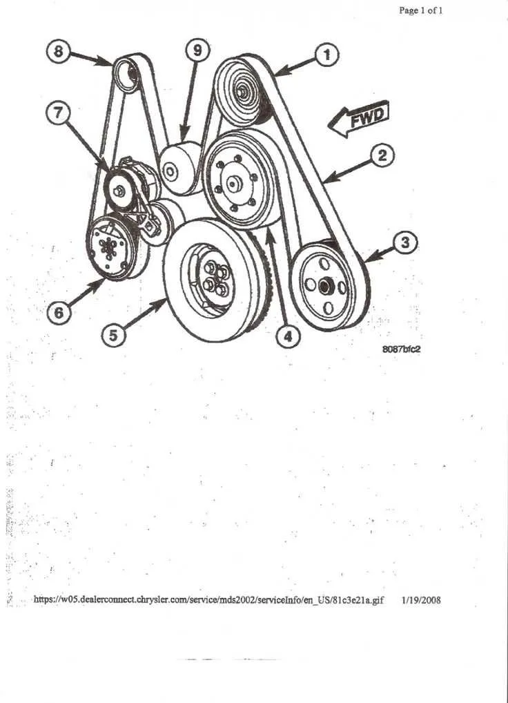 2012 chrysler town and country 3.6 serpentine belt diagram
