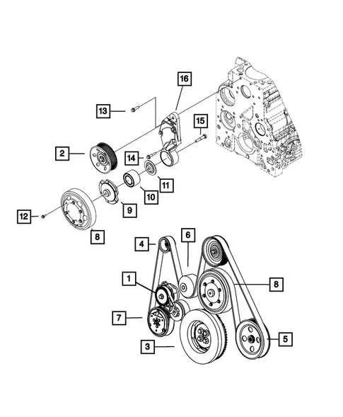 2013 6.7 cummins belt diagram