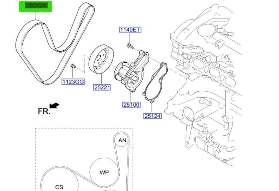 2013 hyundai tucson serpentine belt diagram