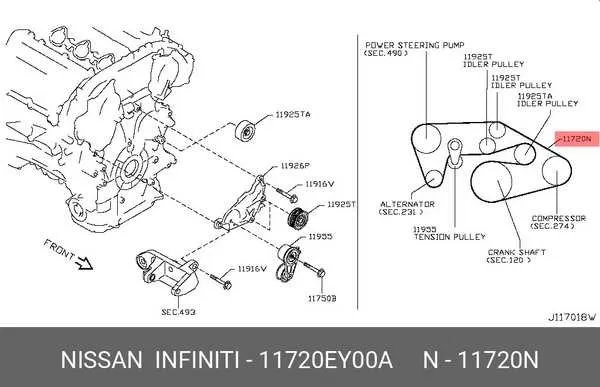 2014 infiniti q50 belt diagram
